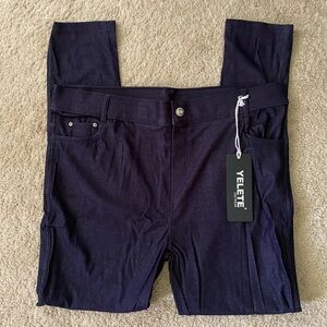 NWT Ladies 3XL Yelete Navy Blue Leggings Stretch Pants Women’s